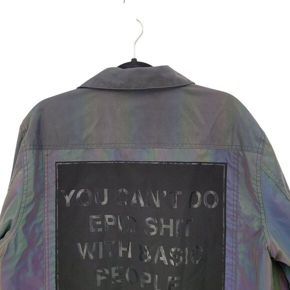 Cult Of Individuality Reversible Type II Denim Jacket Oil Slick Iridescent XL - Picture 12 of 16